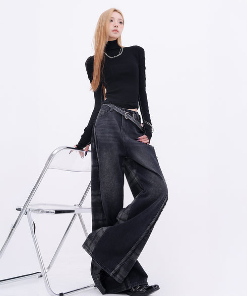 Plaid Switch Jeans